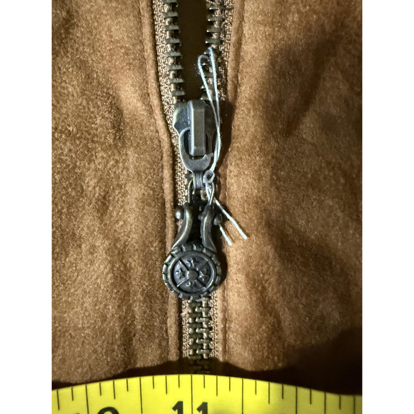 Vintage Samantha Edwards Vest Womens Medium Brown Suede Western Zip Up Lined 90s - Picture 4 of 5